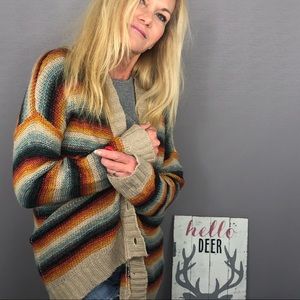 American Eagle Oversized Front Porch/Lake/Gone Fishin’ Sweater. SZ XS/S